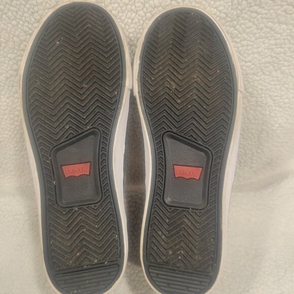 Levi's Women's Dark Gray/Black Denim Sneakers - Side Trademark Logo - Size 6.5 - Picture 7 of 8